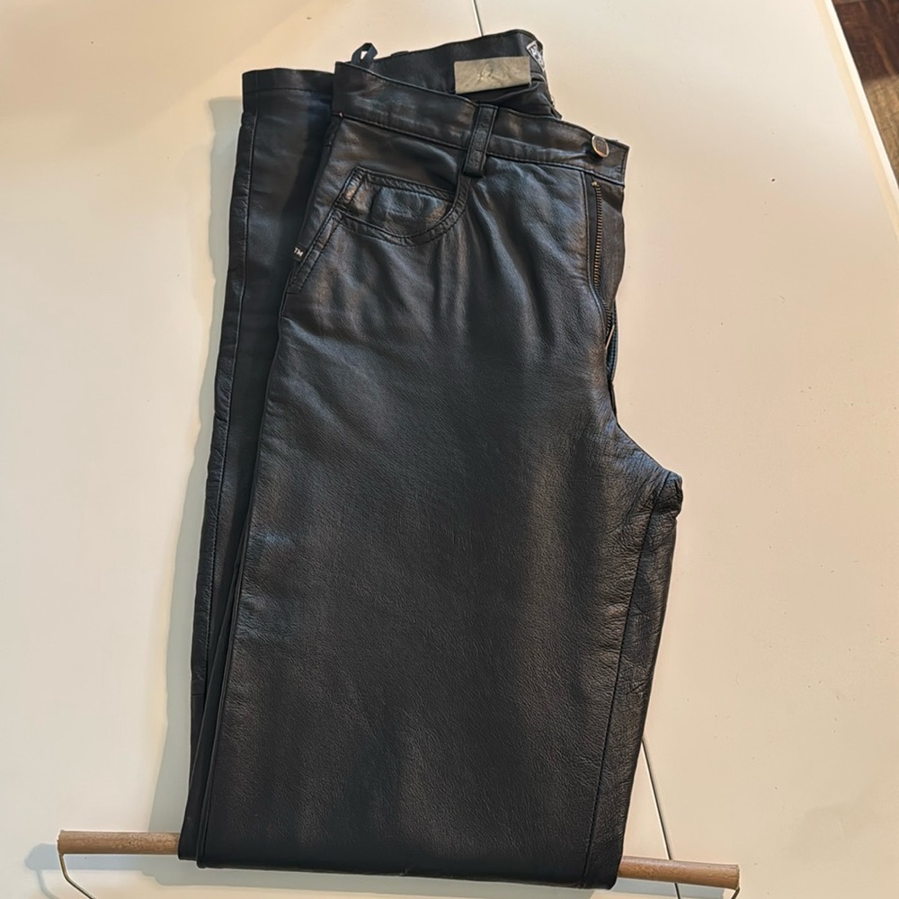 Black leather pants size 3/27